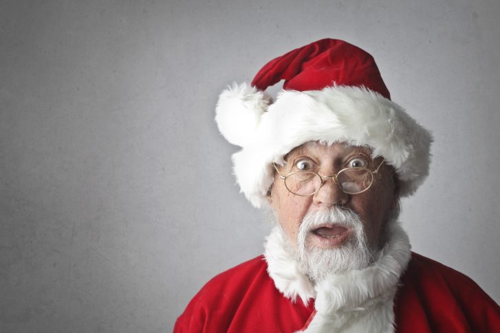 Man in santa claus costume