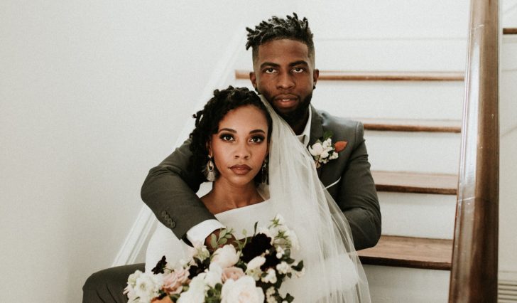 Photo of woman wearing bridal gown