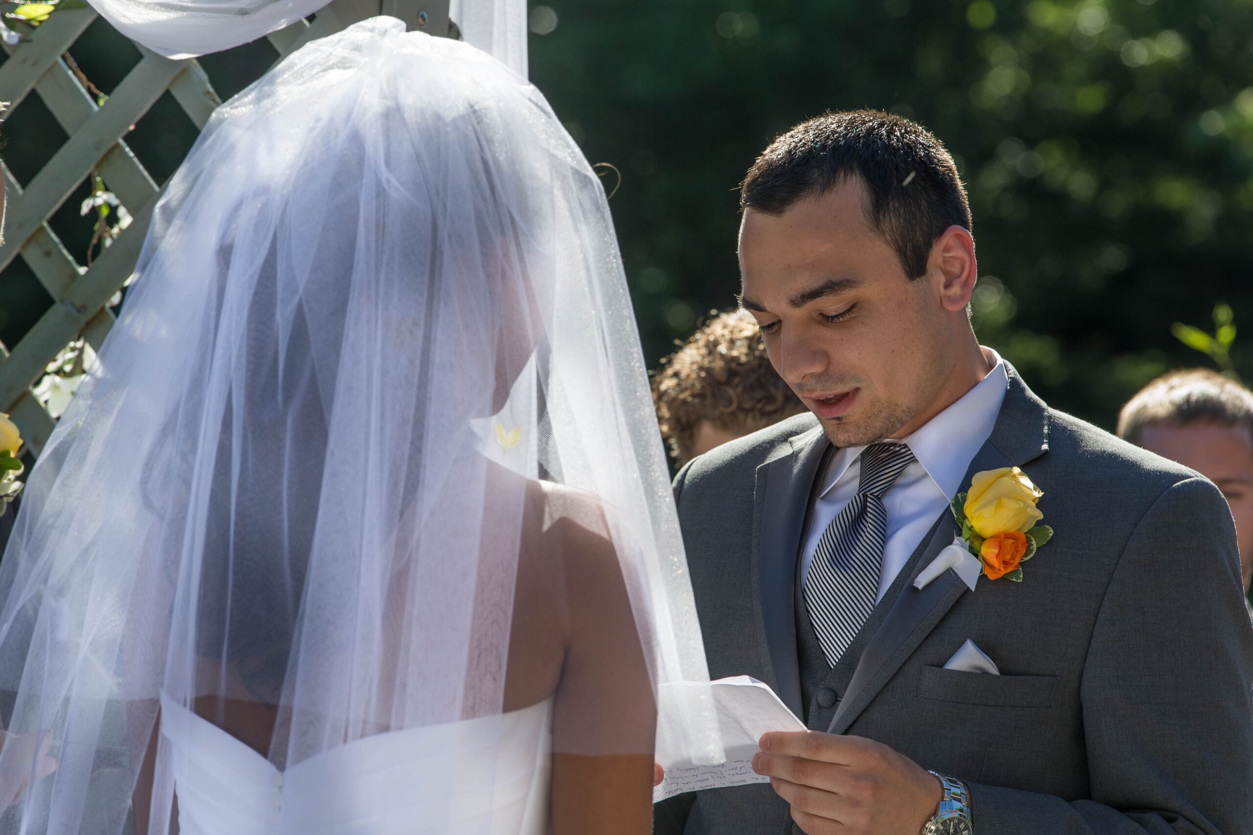wedding, reading vows, marriage
