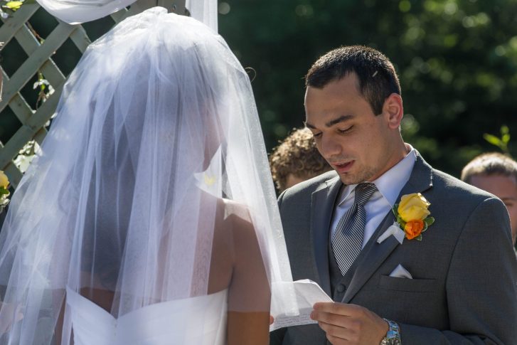 wedding, reading vows, marriage