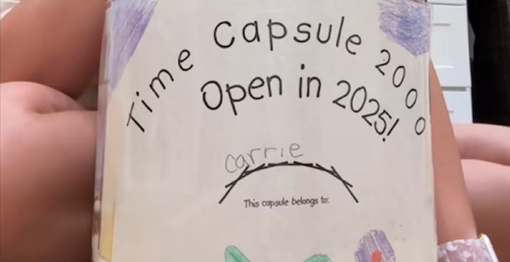 Woman Opens Time Capsule From 25 Years Ago In Viral Video
