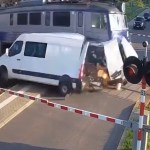 Polish Driver Miraculously Escapes Unharmed After Train Destroys His Van