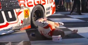 NASCAR Driver Breaks Collarbone After Falling Out Of Vehicle In Victory Lane